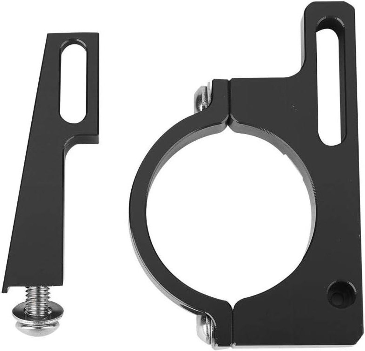 Ultralight Aluminum Road Bike Front Derailleur Clamp Adapter - Adjustable and Replaceable (Black)