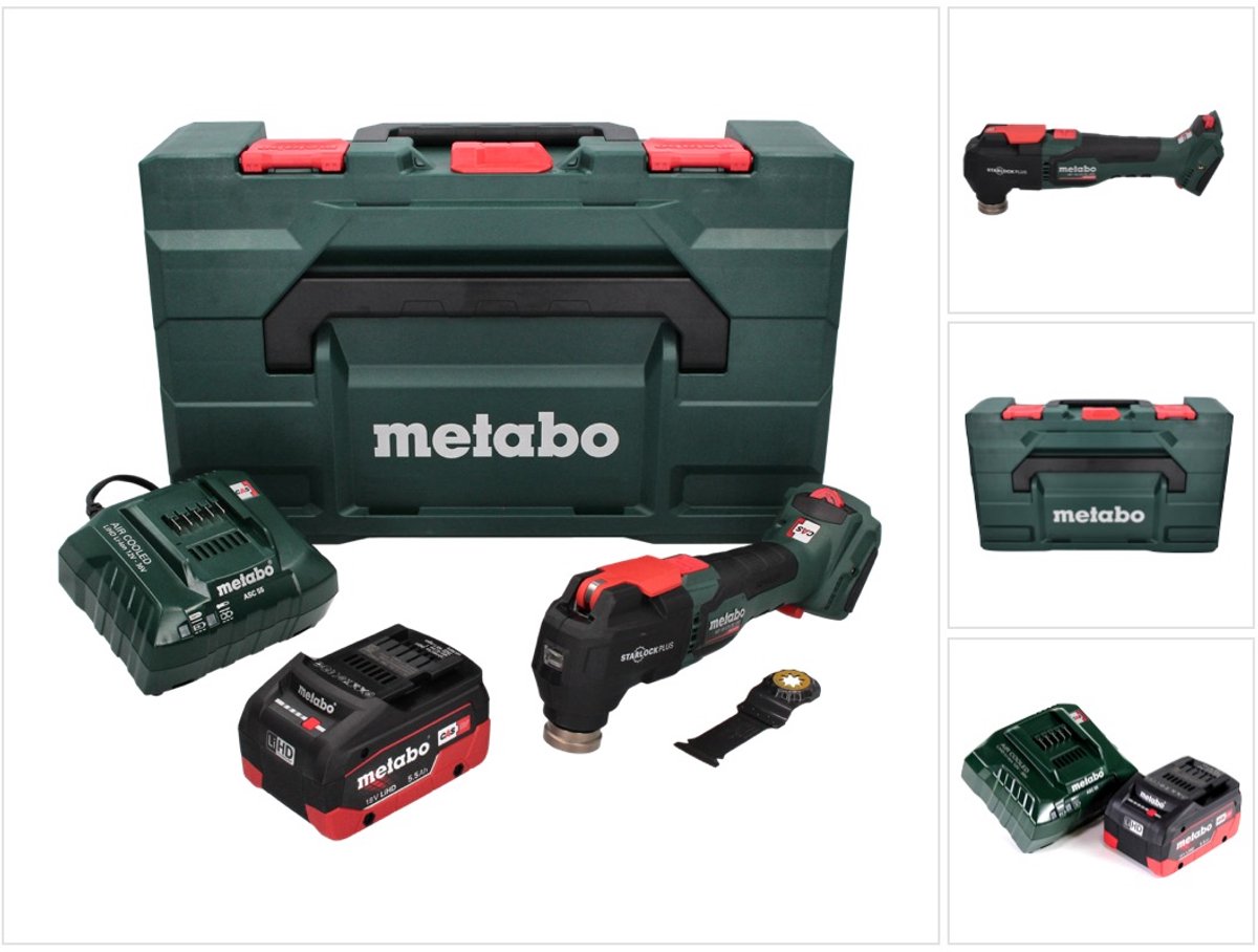 Metabo MT 18 LTX BL QSL accu multigereedschap 18 V Brushless Starlock Plus + 1x accu 5,5 Ah + lader + metaBOX