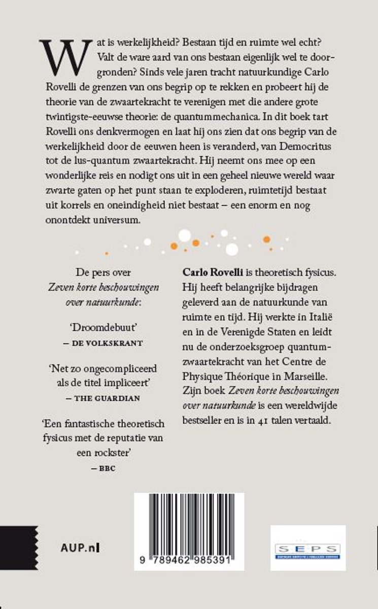 De werkelijkheid is niet wat ze lijkt - back cover
