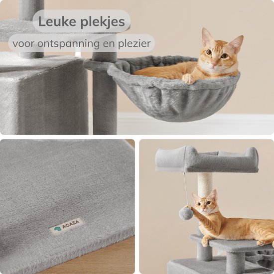 Grattoir pour chats de grande taille - Grattoir à plusieurs niveaux - 110 cm de haut