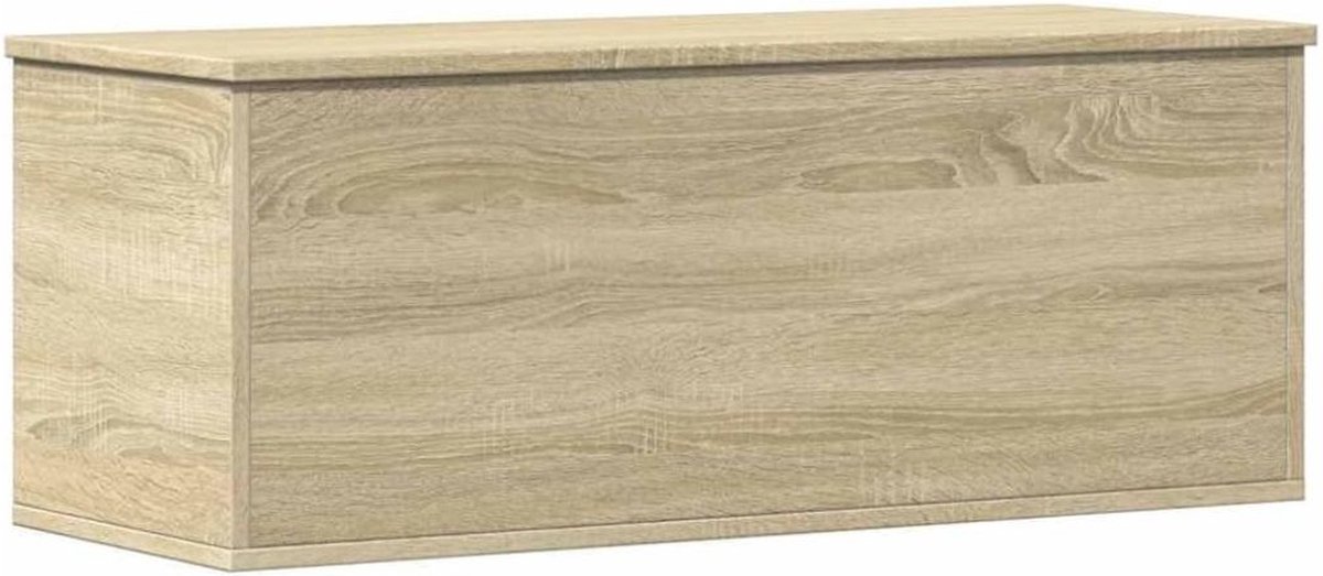 Thuys – Dekenkist – Opbergbank – Bewerkt Hout – 90 x 35 x 35cm – Natuurlijk