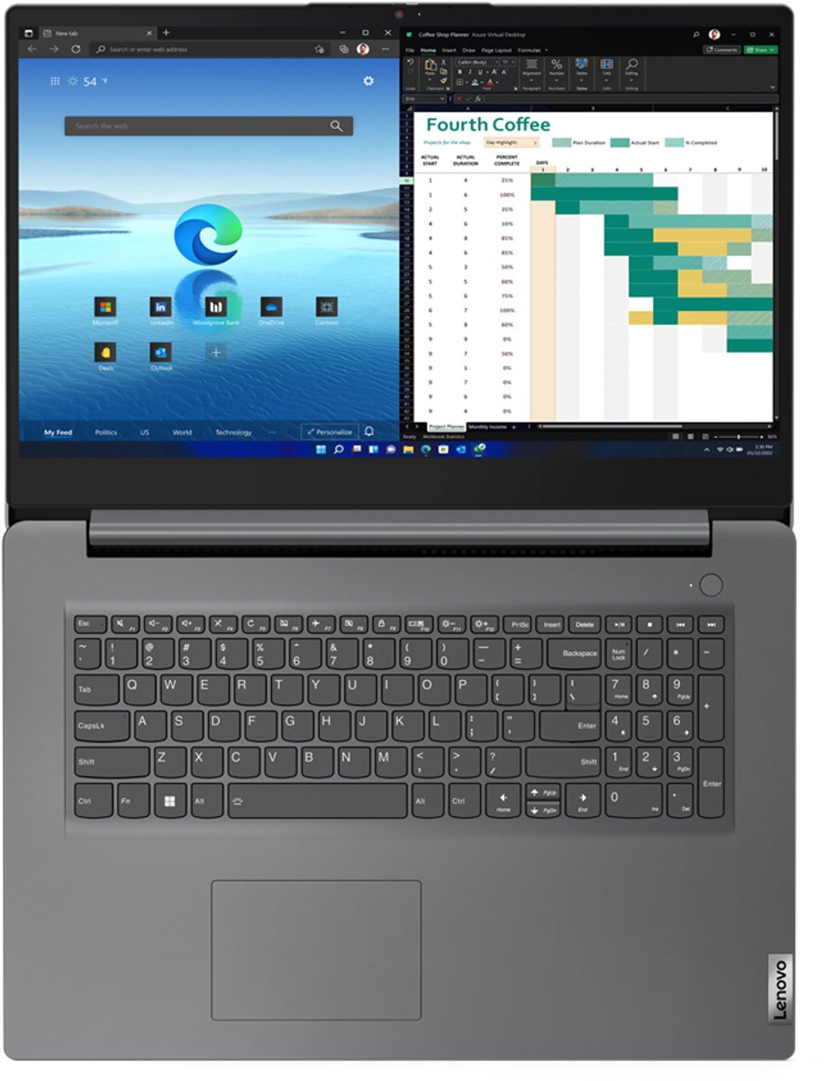 Lenovo V17 G4 IRU - Zakelijke Laptop - 17.3 inch - Core i7 - 16GB/512GB thumbnail 5