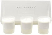 Bol.com Ted Sparks - Gift Set - 3 geurkaarsen in prachtige geschenkverpakking - Fresh Linen aanbieding