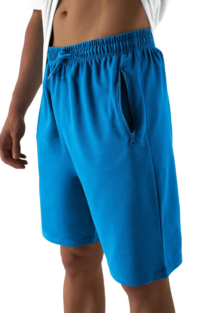 Smith & Solo korte broek heren - comfortabele shorts heren - katoen sweat short - blauw