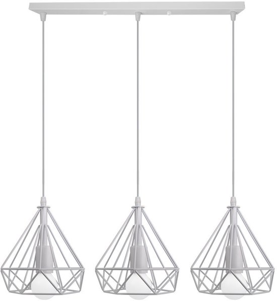 iDEGU 3 x retro hanglamp, industrieel design, Edison, plafondlamp, E27, kroonluchter, hanglamp van metaal, 22 cm (3 stuks, zwart iDEGU 3 x retro hanglamp, industrieel design, Edison, plafondlamp, E27, kroonluchter, hanglamp van metaal, 22 cm (3 stuks, zwart