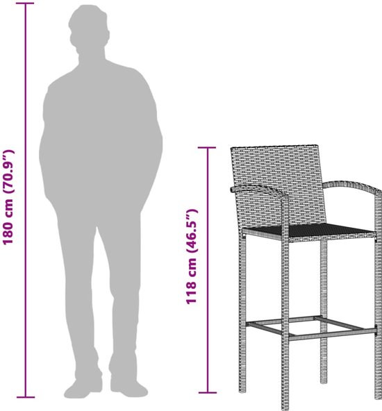 vidaXL-3-delige-Tuinbarset-massief-acaciahout-en-poly-rattan-bruin