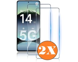 Screenprotector geschikt voor Xiaomi Redmi Note 14 5G Screen Protector - gehard Glas Tempered Glass - 2 Stuks