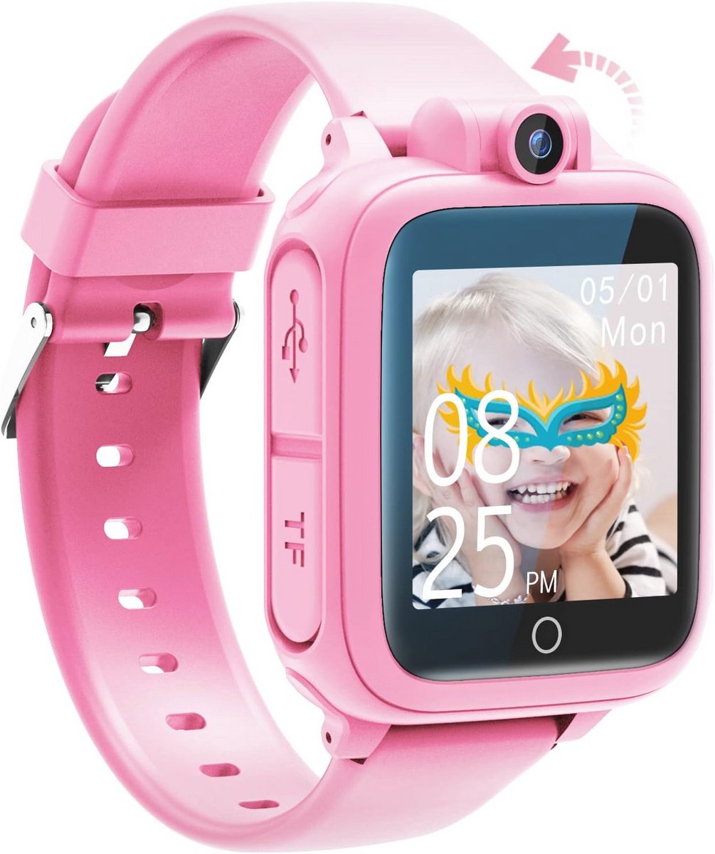 Kinder Smartwatch met 14 Spelletjes en Multimedia Functies - Perfect Cadeau voor Jongens en Meisjes van 3 tot 14 Jaar