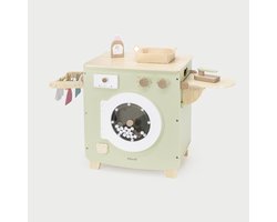 foto van PolarB Wasmachine speelgoed set - compleet - hout