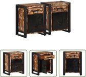 vidaXL Nachtkastje 40x30x51 cm massief ruw mangohout, bijzettafel