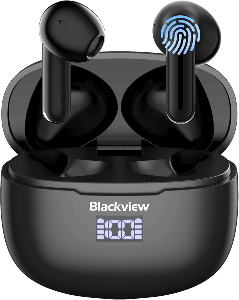 Draadloze Bluetooth-hoofdtelefoon met 56 uur speeltijd en ruisonderdrukking