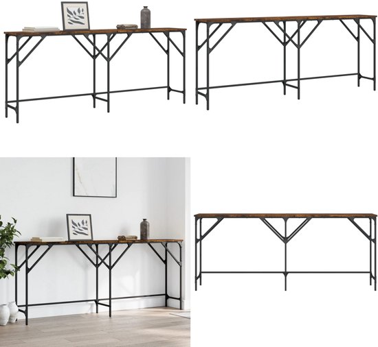 vidaXL Wandtafel Oud hout 140 x 29 x 75 cm Bewerkt hout