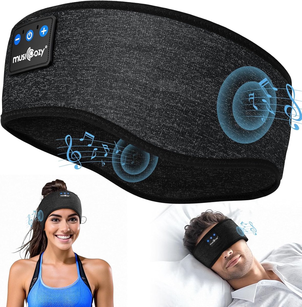 Slaaphoofdtelefoon Bluetooth 5.4 - Hoofdband voor Sport en Slaap - 14 Uur Speeltijd - Hifi Stereo