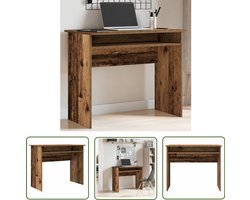 vidaXL Houten Bureau - Modern Bureau - Bureau 90x50x74 cm bewerkt hout oud houtkleurig - Schrijfbureau - Kantoormeubilair - Opbergkast