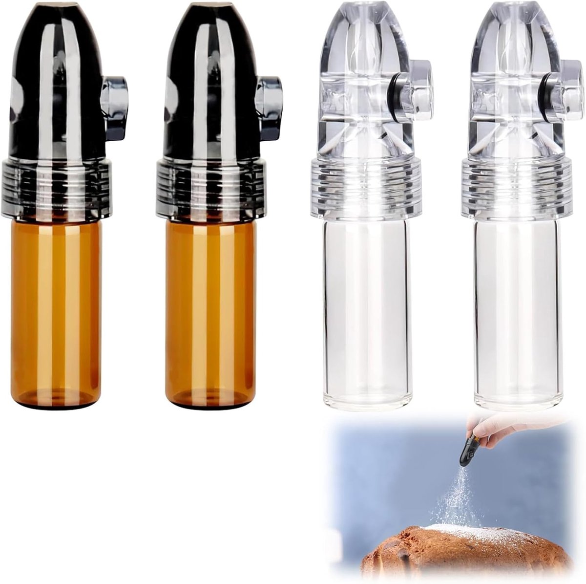 Kruidenpotjes voor buiten - set van 4 - draagbare kruidendispenser met draaiknop - zout en peperstrooier - kruidenopslag - 68 cm x 15 cm .