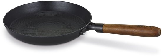 Beka Mandala Pan Non-Stick - Ø 28 cm – Unieke patroon - 100% PFAS-Vrije Antiaanbaklaag - Geschikt voor Inductie & BBQ - 100% Gerecycled geperst ijzer – Keramische antikleef -Houten steel met ophanggat