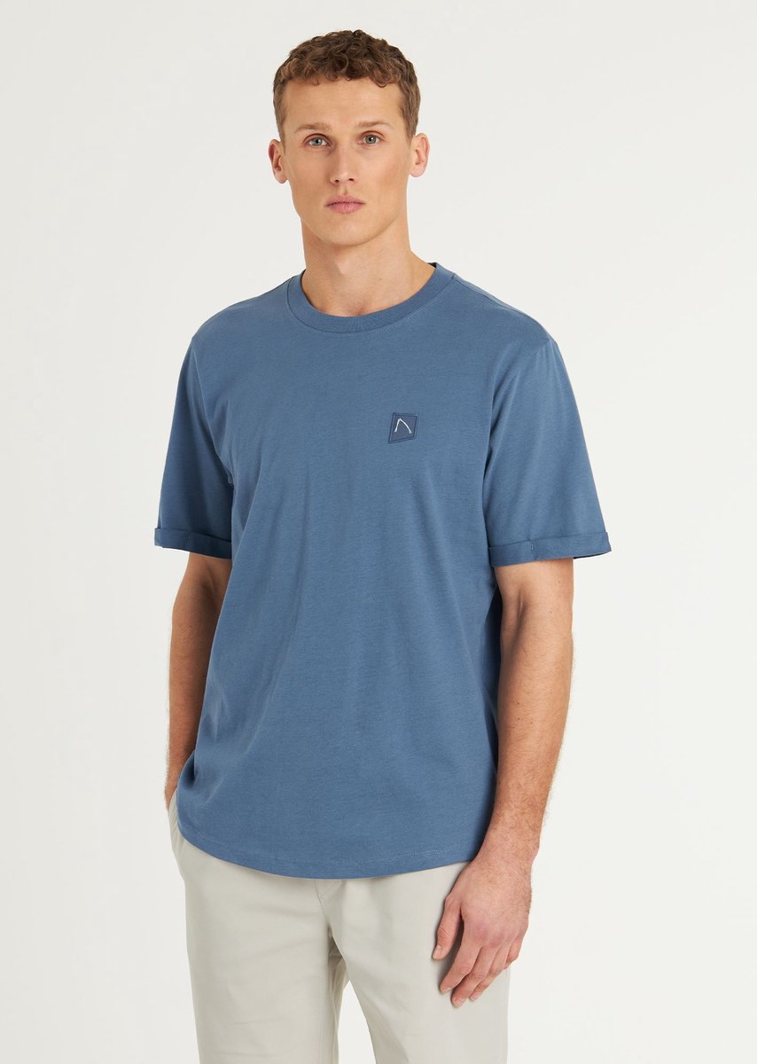 CHASIN' Shirt Heren - Regular Eenvoudig T-Shirt - Brody - Blauw