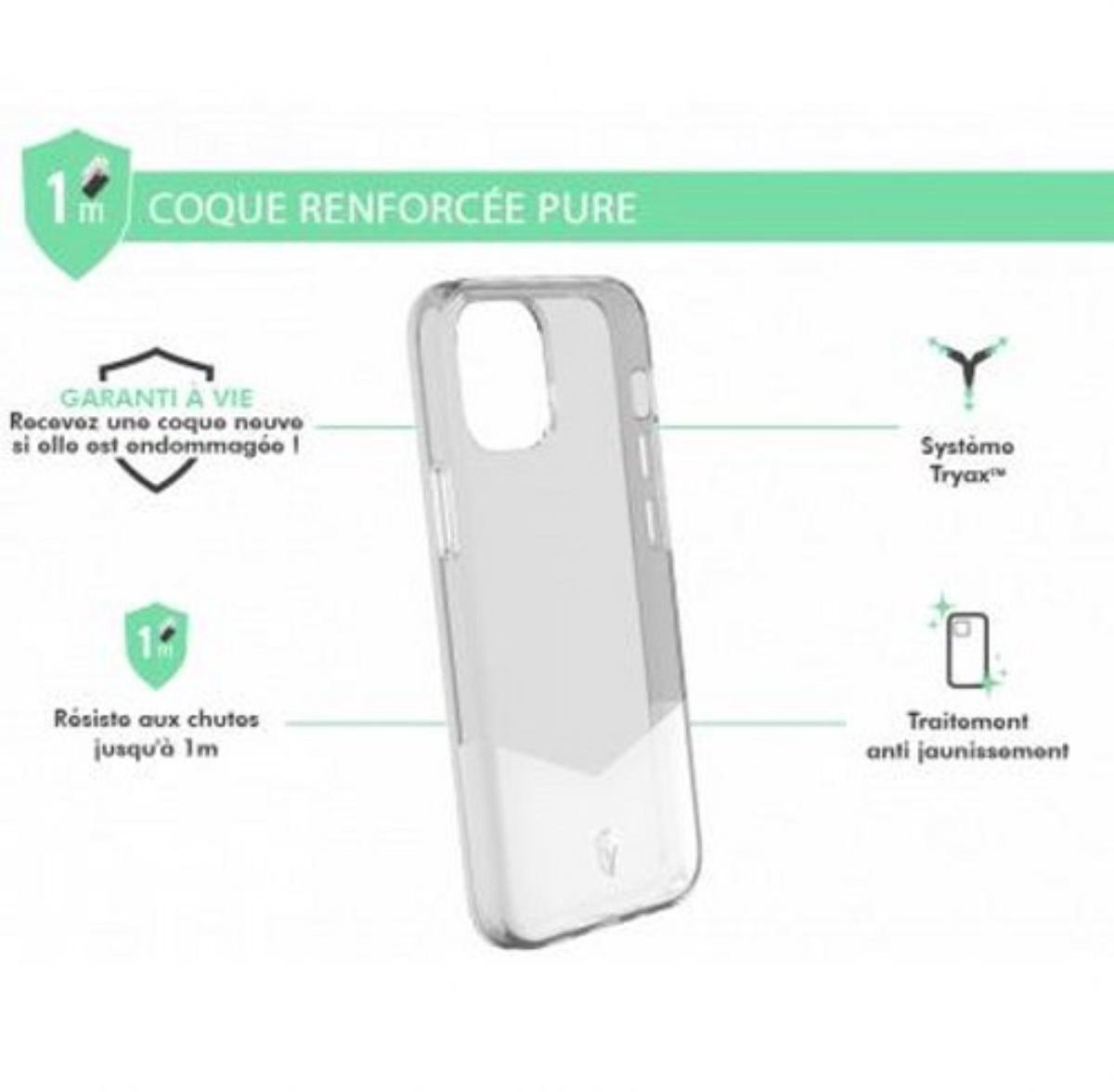 Force Case, Versterkte hoes Geschikt voor Apple iPhone 12 mini PURE, Transparant