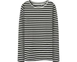 Name It T-shirt Nkfsuraja Xsl Ls Top Noos 13221091 Black Pattern Stripe Dames Maat - W158 X L164