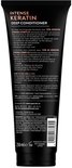 Arrière du tube Syoss Intense Keratin avec liste des ingrédients et instructions d'utilisation.
