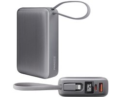 2x Ultra Compacte Powerbanks 20000 mAh - Fast & Quick Charge - Met Ingebouwde Kabels