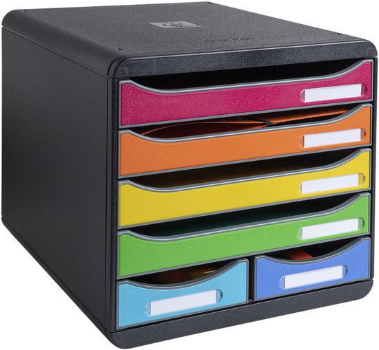 Exacompta Module de classement Big Box Maxi 6 tiroirs Iderama - Arlequin - 312798D