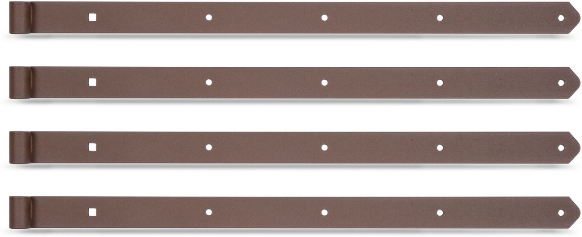 Alberts 822095 DURAVIS® rechte duimheng met afgerond uiteinde, roestbruin duplex gecoat, rol-Ø 16 mm, afmetingen 800 x 45 mm, set van 4