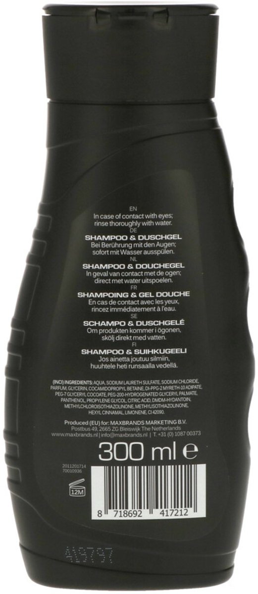 Body-X Fuze Douchegel Hair & Body Pulse - 3 x 300 ml - Voordeelverpakking