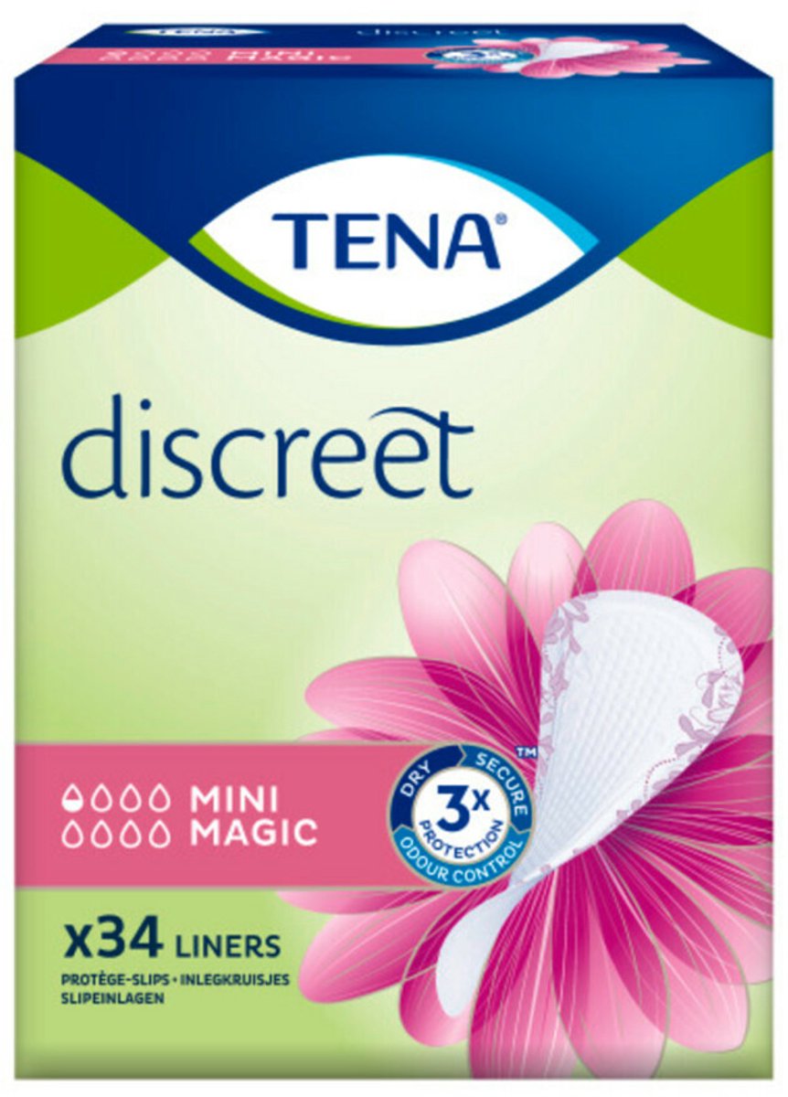 TENA - Discreet Mini Magic - 3 x 34 stuks - Voordeelverpakking