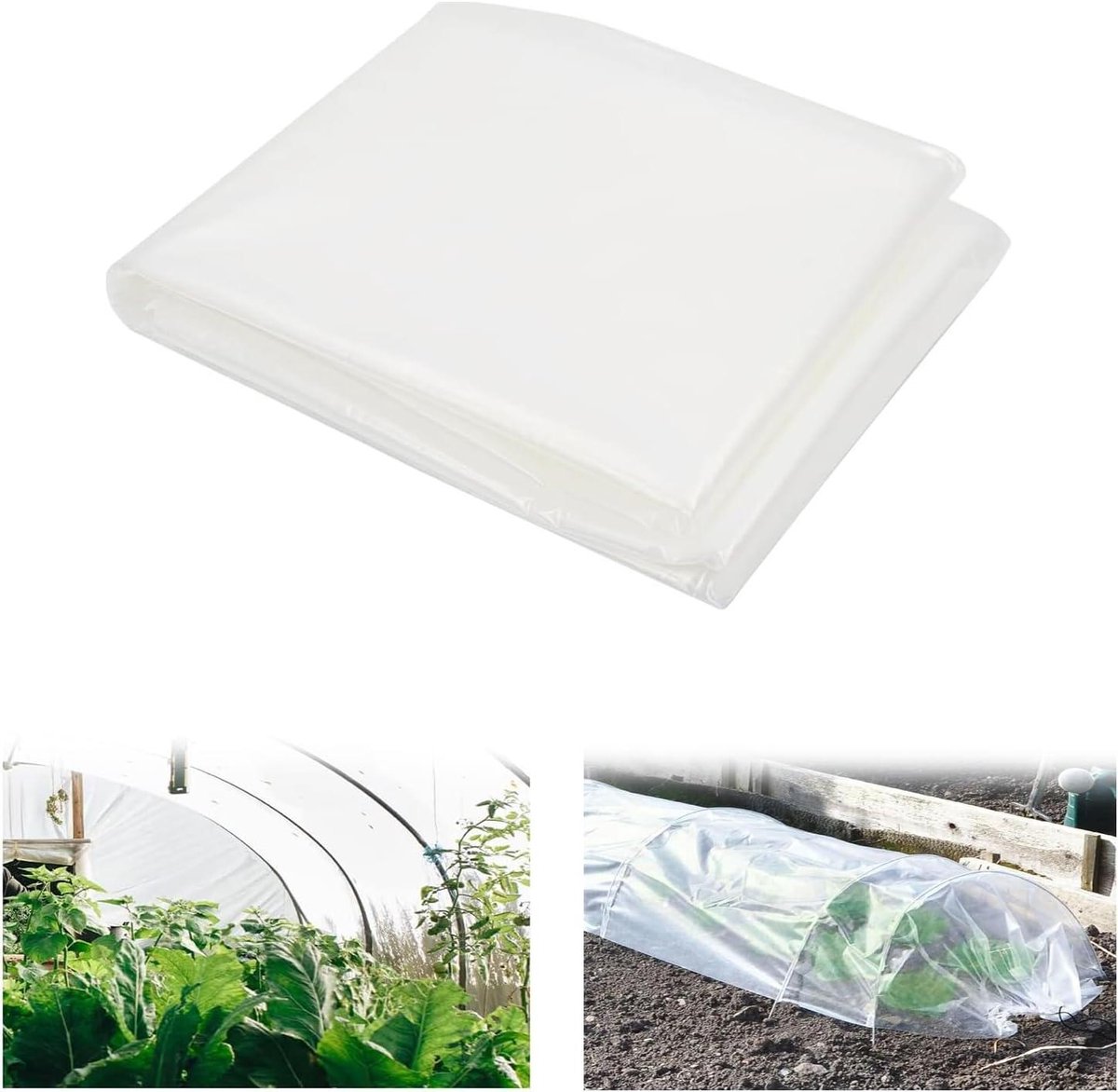 Transparante scheurvaste plastic folie voor tuinieren - Broeikasfolie folietunnel (2 x 6 m)