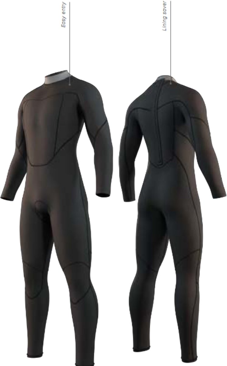2025 Mystic Heren Brand 3/2mm Rug Ritssluiting Wetsuit -