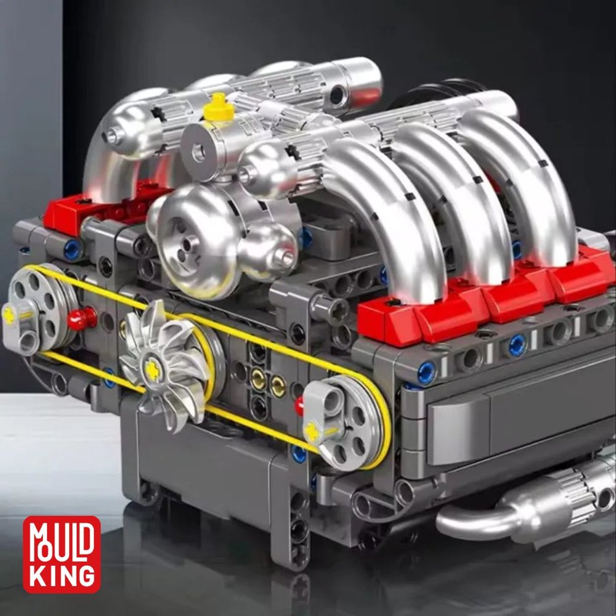 Mould King 10193 Boxer Engine formule 1 Educatief motor bouwset | Speed champions modelbouw | Creator classic bouwpakket | Technische F1 speelgoed ideas voor expert volwassenen & kinderen | compatibel met lego of mega | 609 bloks — afbeelding 10