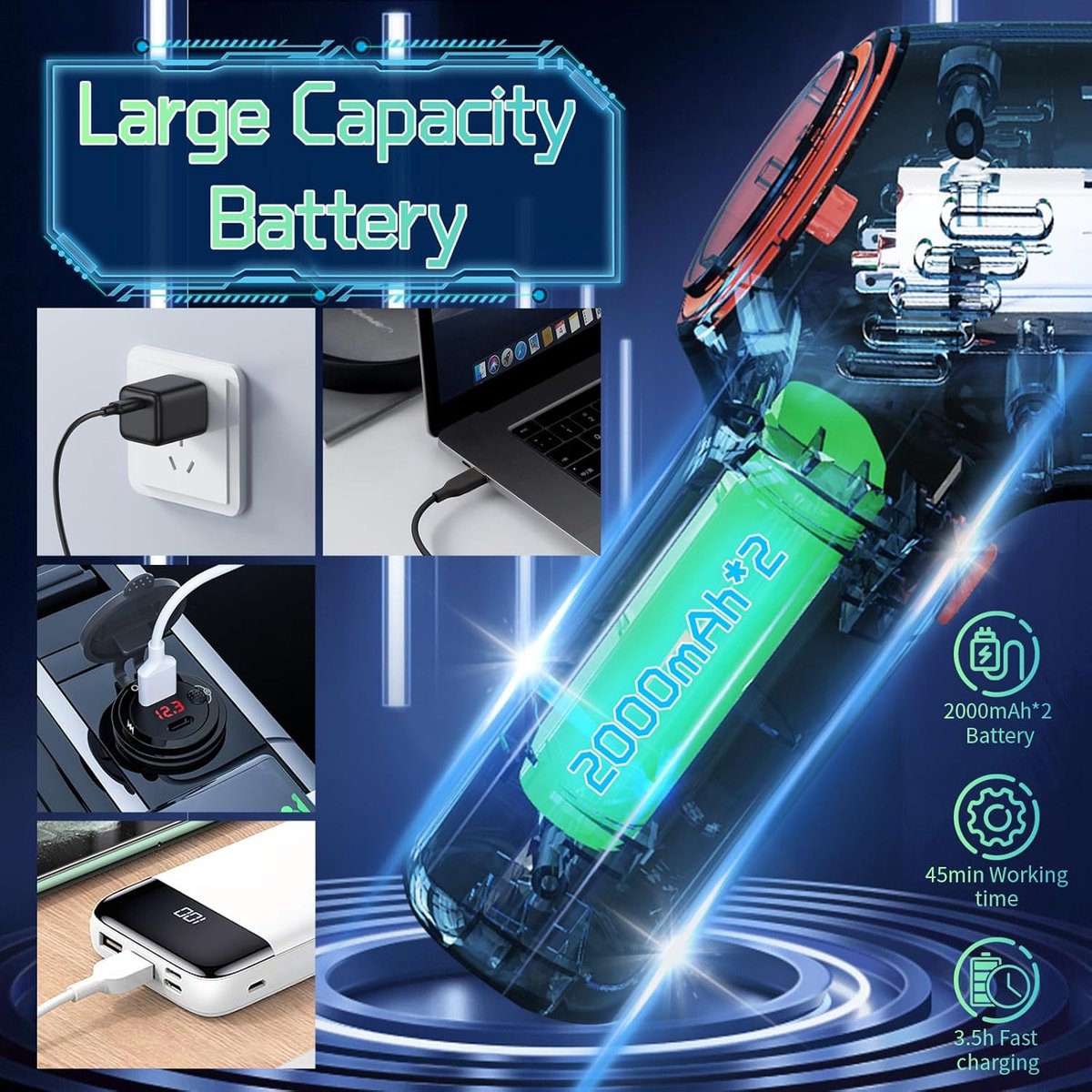 Stroom Commerce Kruimeldief Snoerloos met Extreme Zuigkracht - afbeelding 3