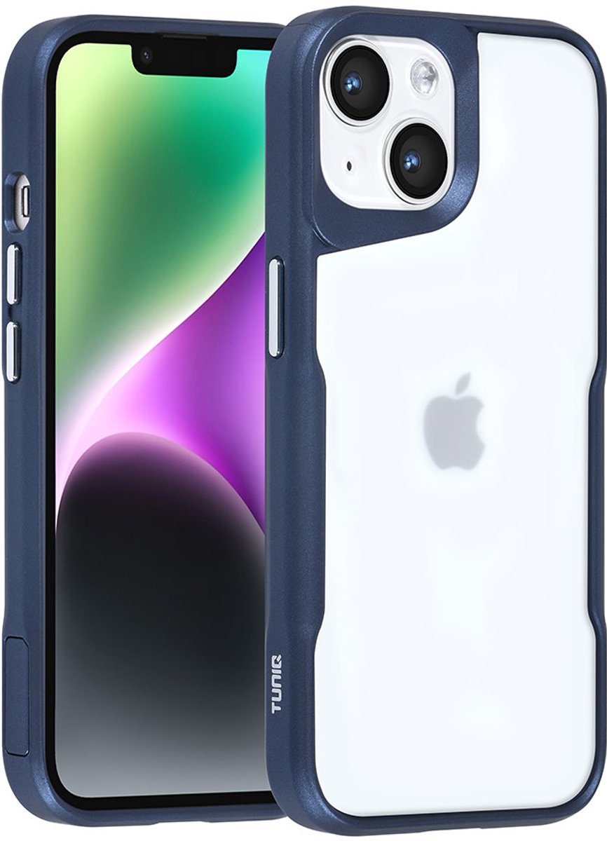 TUNIQ telefoonhoesje voor Apple iPhone 14 - Siliconen backcover - Donkerblauw