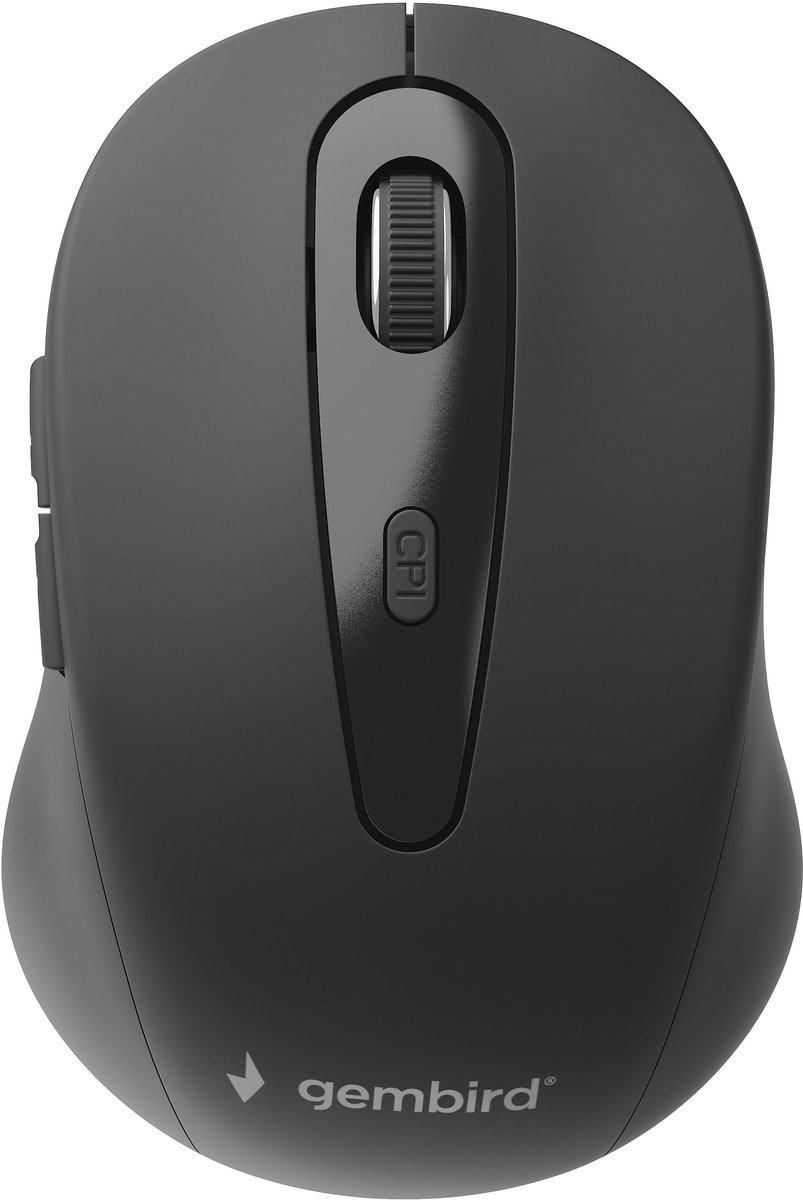 Gembird draadloze Bluetooth muis met 6 knoppen - 800-1600 DPI / zwart
