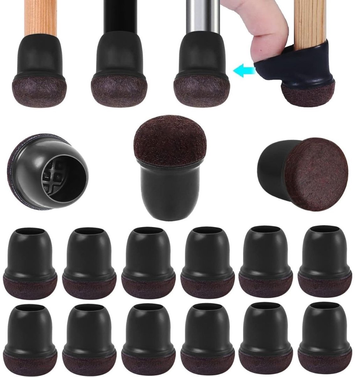 CRLYN® Stoelpoot Beschermers - Sokken Viltjes - Anti Kras