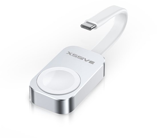 Mini Oplaadkabel geschikt voor Apple Watch Oplader USB C - Compact - Snellader iWatch Series 10 9 8 7 6 5 4 3 2 SE Ultra 2 Kabel