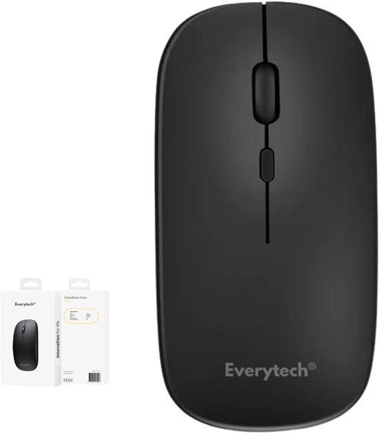 Everytech - Stille draadloze muis met 1.600 bedienbare DPI