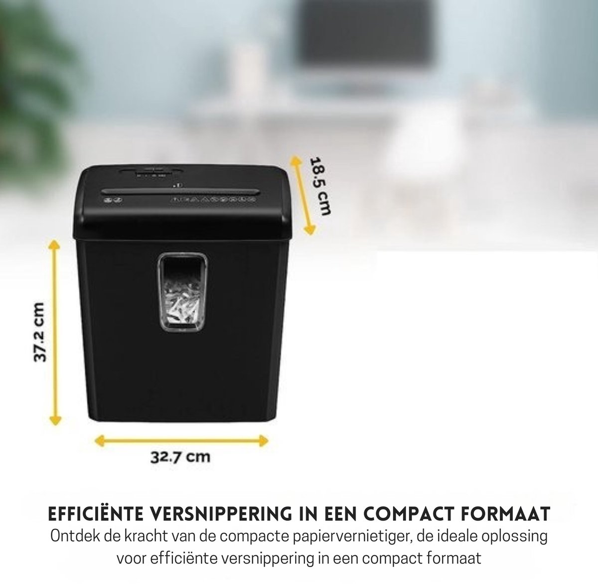 Intelectro FS-6C Papierversnipperaar - Compact en Krachtig - afbeelding 1