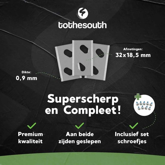 Lames de tondeuse robot To the South® en acier pour Robomow RK1000 Pro - 32 pièces