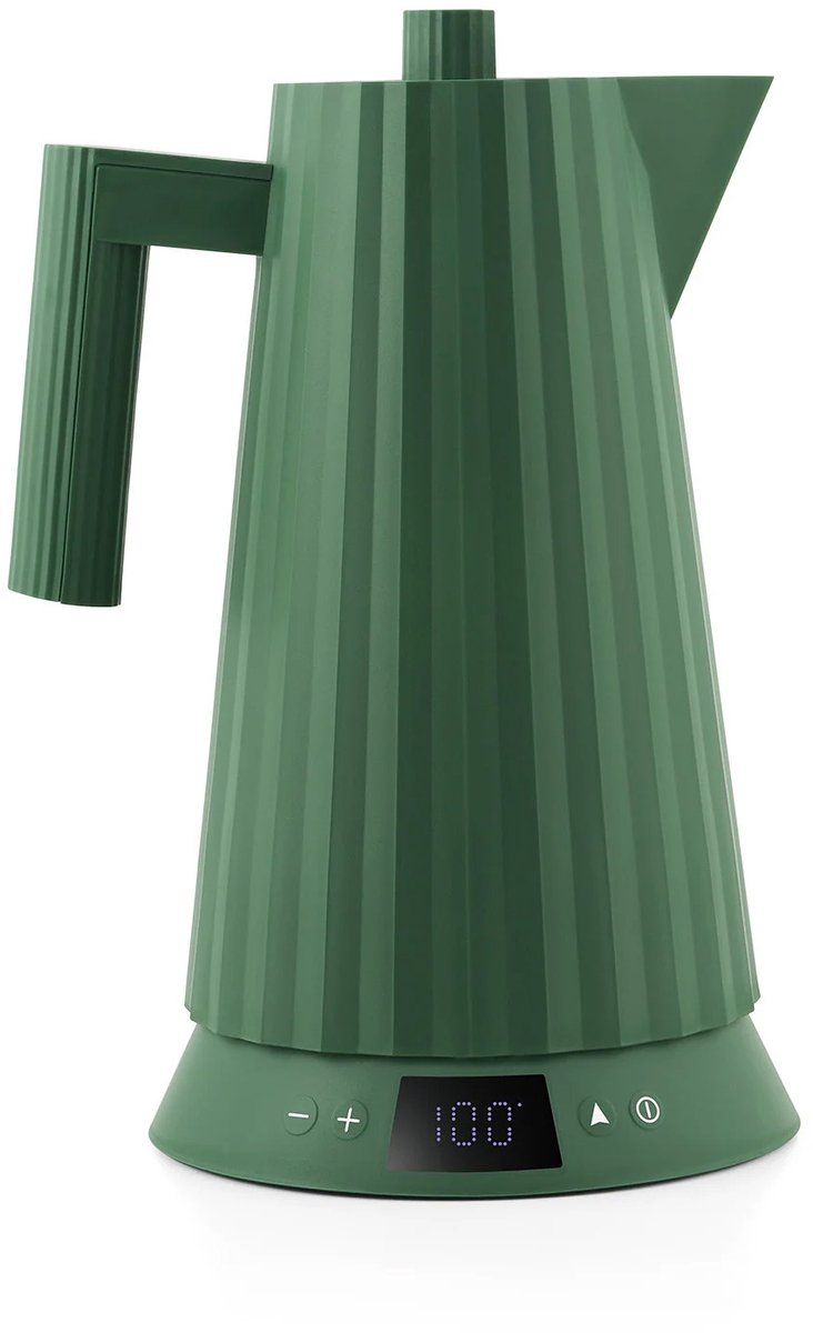 Alessi Plissé-Temperature-Control-Waterkoker-Groen