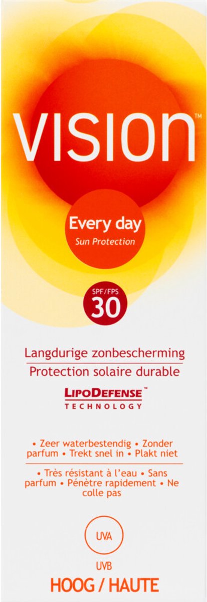 Goedkoopste 2x Vision Zonnebrand Every Day Sun SPF 30 180 ml