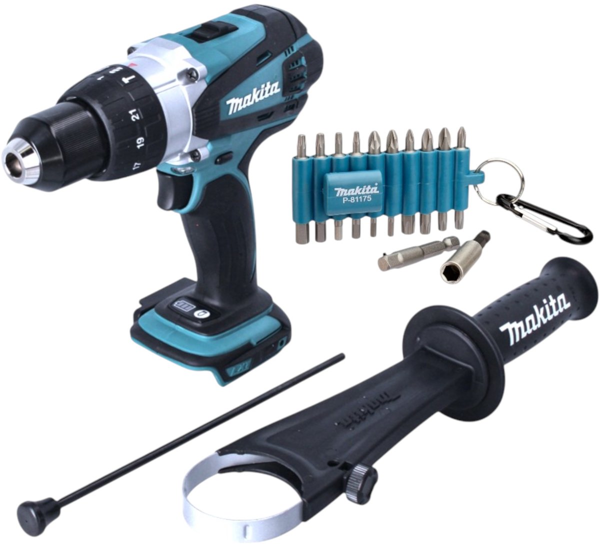 Makita DHP 458 Z accu-klopboormachine 18 V 91 Nm + 22-delige bitset - zonder accu, zonder oplader