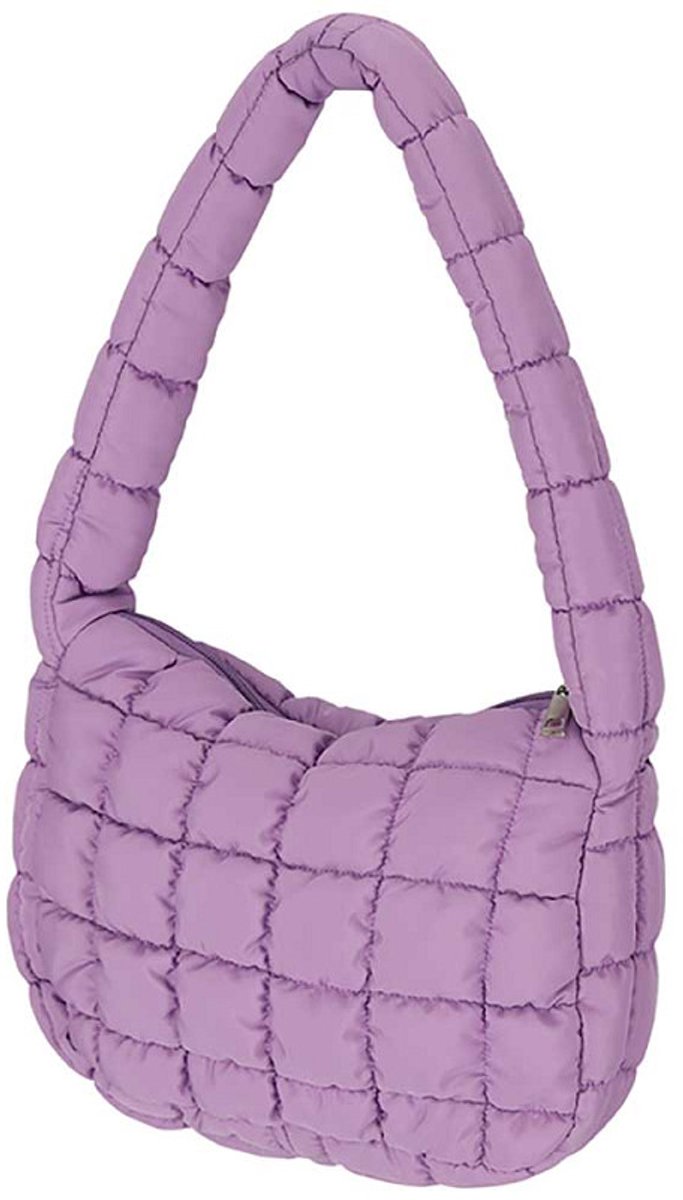 Schoudertasje Handtasje Lila Crossbody Puffer Bag Lila