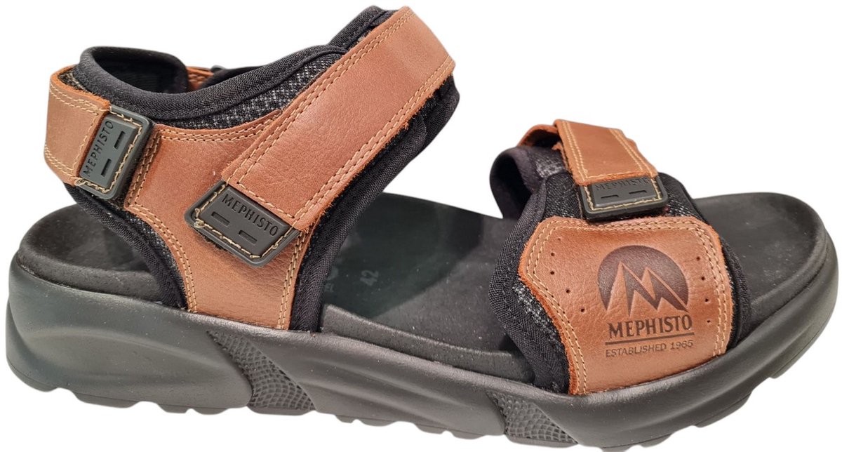 Mephisto Sandaal Tito Chestnut Heren Sandalen – 47 Zwart
