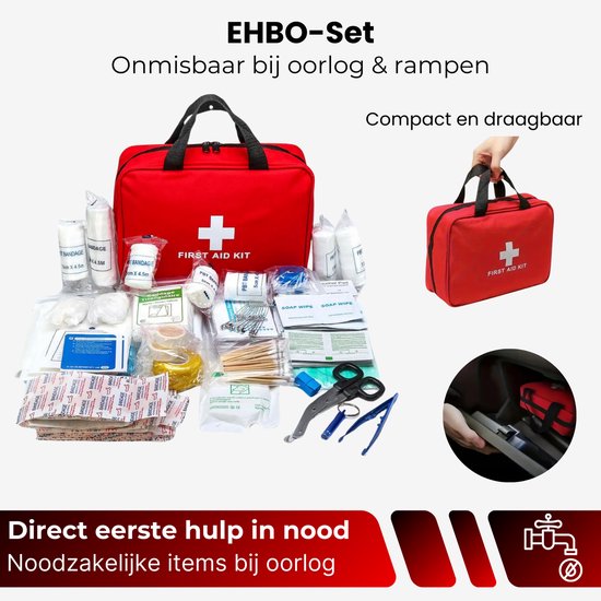 Noodpakket Overlevingspakket voor thuis - 72+ uur overleven - lichtgewicht & compact