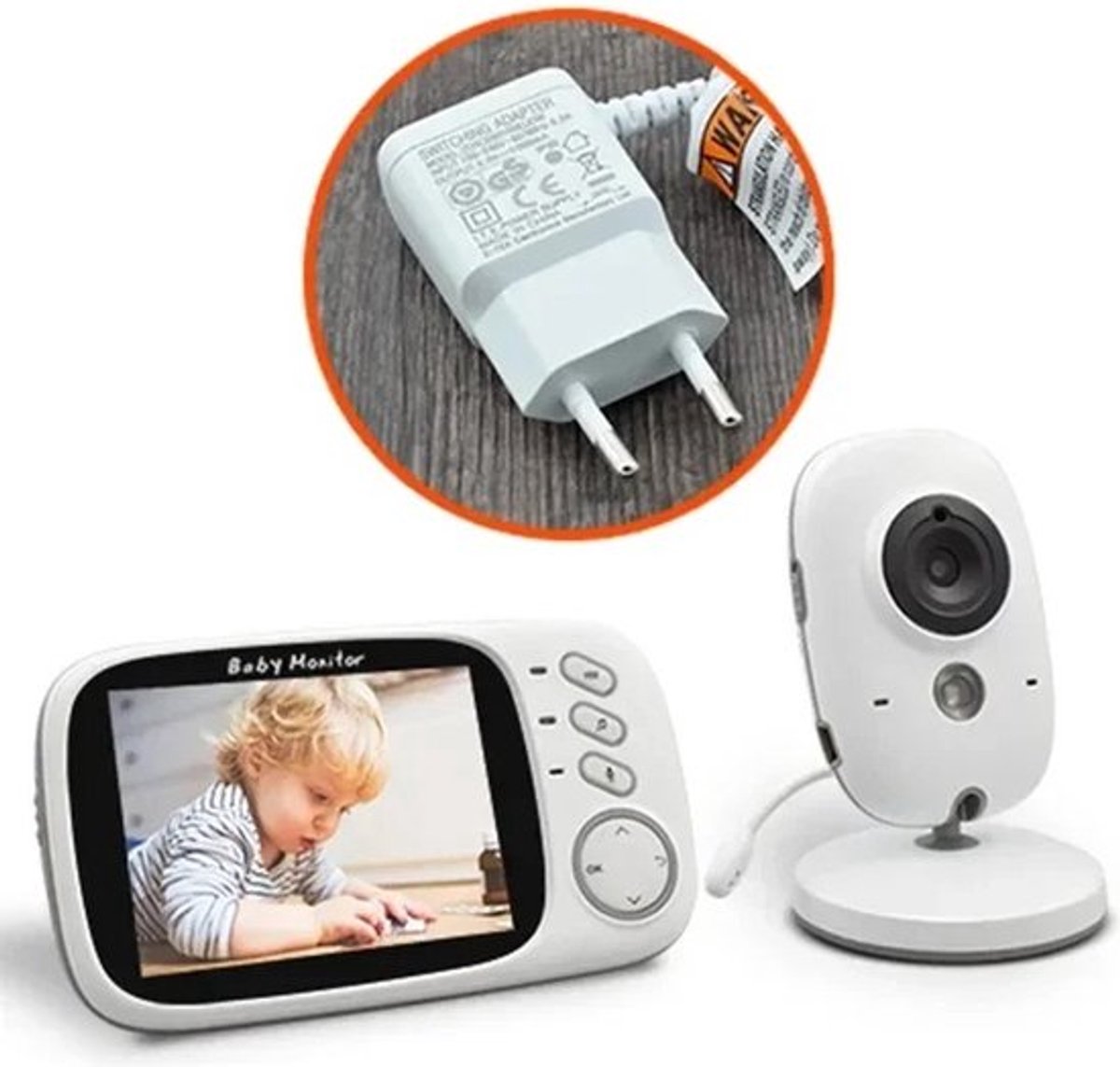 Gran Vida® - Babyfoon Met Camera - 50m Bereik Binnenhuis - 3.2 Inch LCD Display - 8 Slaapliedjes - VOX-modus