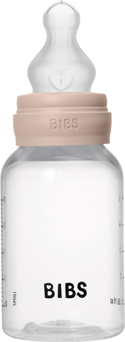 Bibs Fles - Slow Flow - 150 ml - Silicone - Blush van Merkloos — afbeelding 3