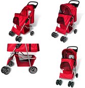 Poussette pour chien vidaXL rouge - Poussette pour animaux - Poussettes pour animaux - Poussette pour animaux - Poussettes pour animaux