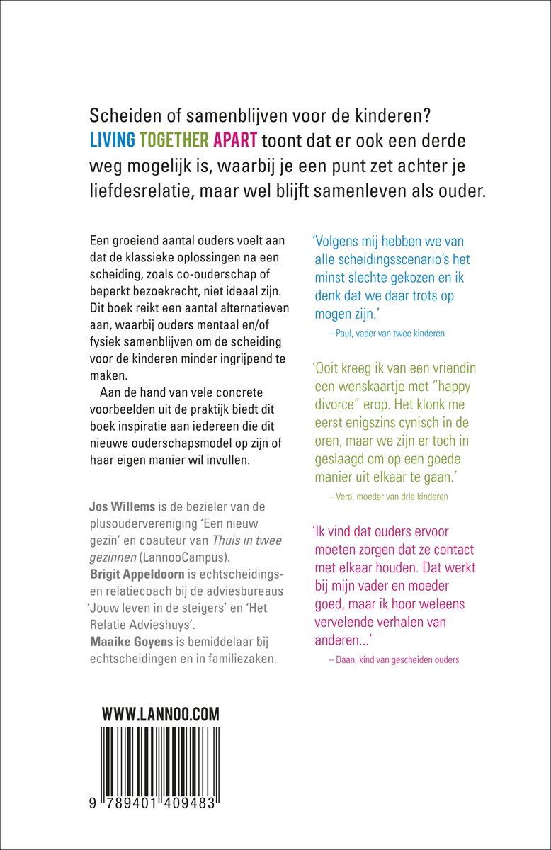 Living together apart - back cover